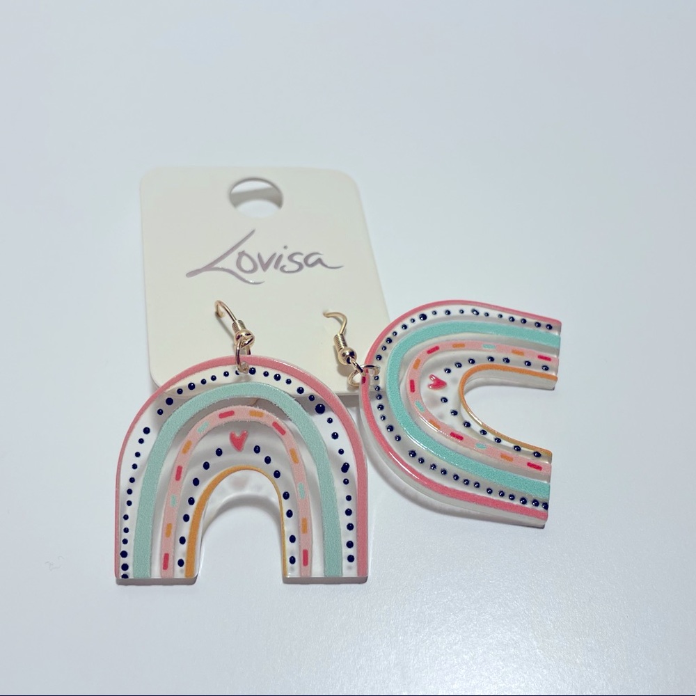 Pastel Rainbow Drop Earrings | NWT - Picture 5 of 6